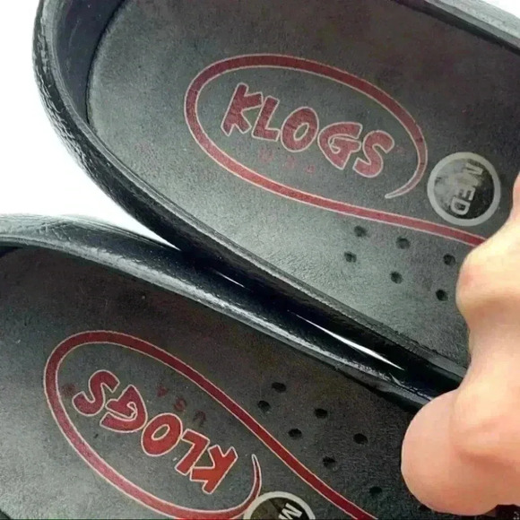 Klogs closed back clogs 9 black leather slip on - Picture 9 of 10